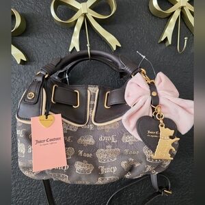 NWT Juicy Couture Juicy Fan Club Crossbody - Chocolate/ Sandstone